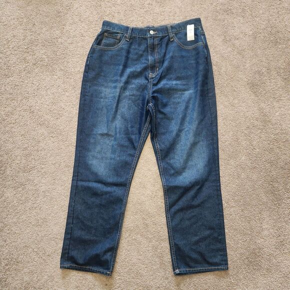 NWT Old Navy Plus Size Womens Jeans Size 20 Slouchy Straight Button High Rise - Picture 1 of 7